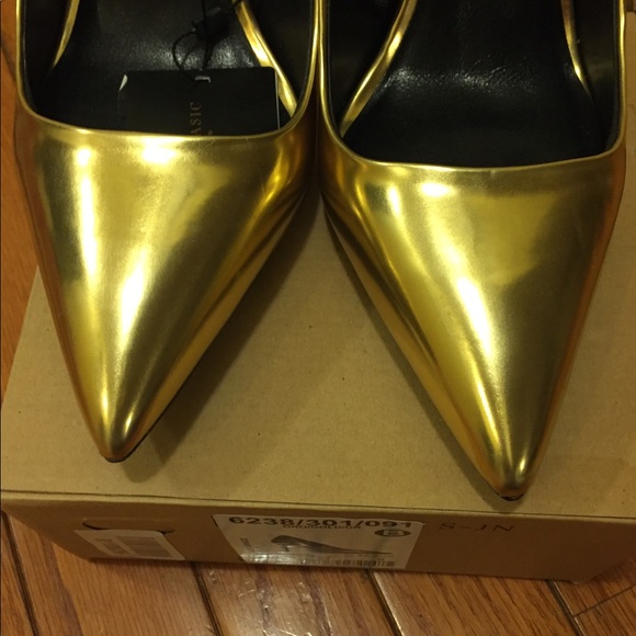 Zara Gold Heels 41 - Picture 6 of 13